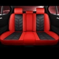 thumbnail image 3 of 5-Seat Universal PU Leather Cushions Luxury Protectors Auto Seat Covers Red & Black, 3 of 7