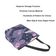 thumbnail image 3 of Large Canvas Bag 13.5x5.1x15 Inch Canvas Bag Shopping Canvas Bag Suitable For Outing Shopping Travel Out Of Large Capacity Storage Purple Beautiful Flowers, 3 of 9