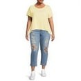 thumbnail image 2 of Dollhouse Womens Junior Plus Straight Leg Crop, 2 of 5