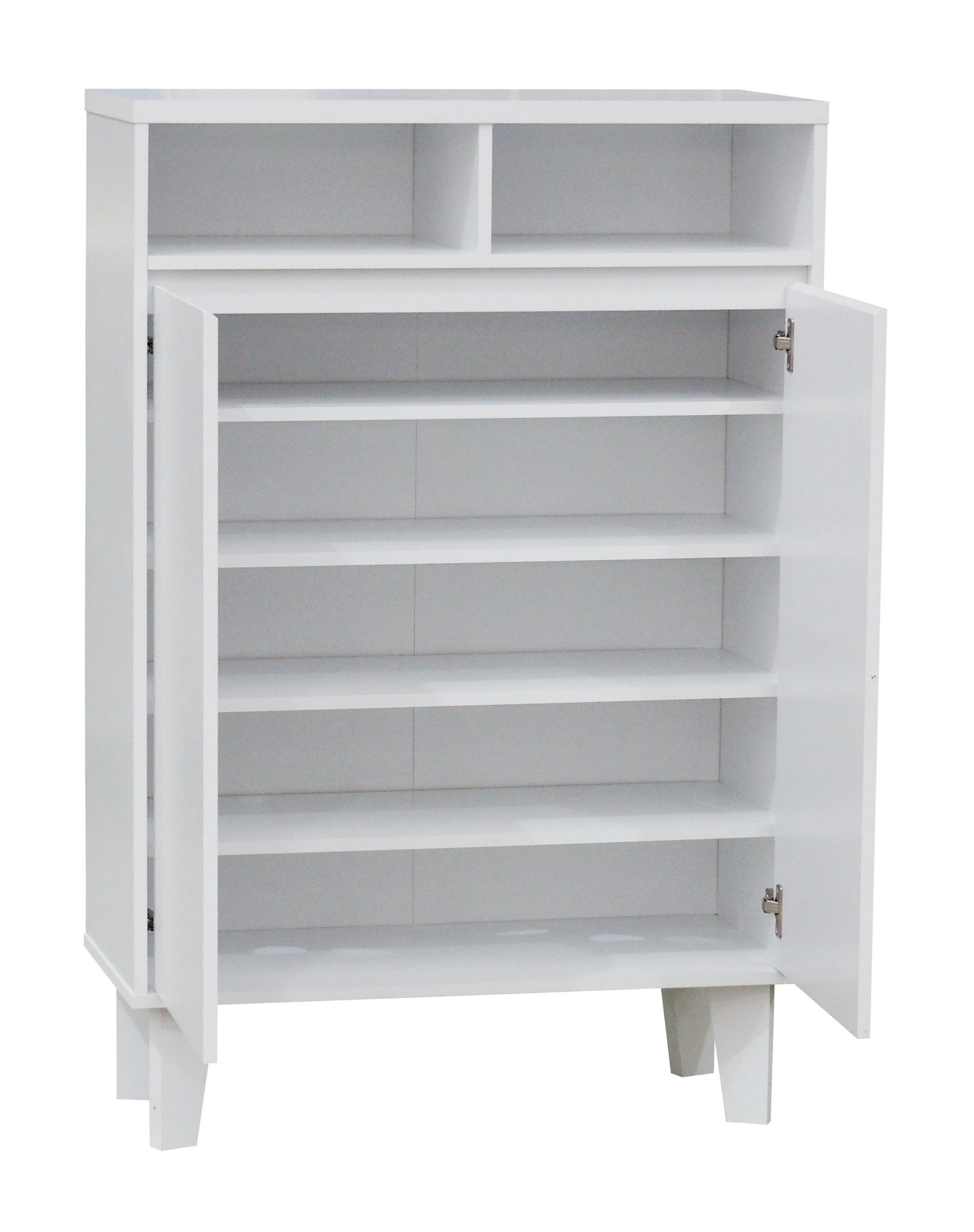 walmart plastic shoe rack on Yaiza 2 Door Shoe Storage Cabinet With 7 Shelves White Wood Walmart Com Walmart Com