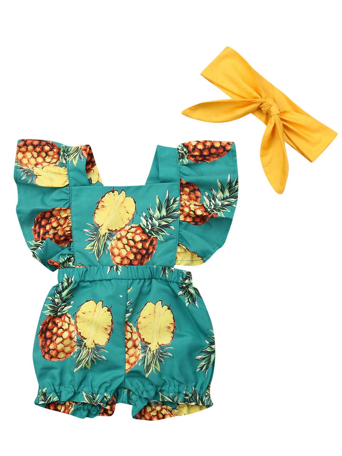 Wayren USA Newborn Baby Girl Cute Bodysuit Floral Ruffled Onesies