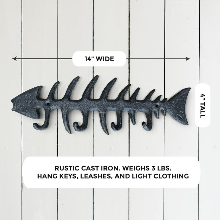 Fish Bone Key, Leash, & Towel Holder  Nautical Home & Wall Decor by  Wallcharmers 