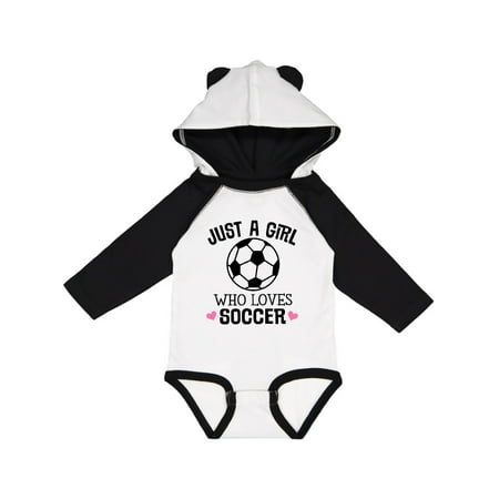 

Inktastic Just A Girl Who Loves Soccer Gift Baby Girl Long Sleeve Bodysuit