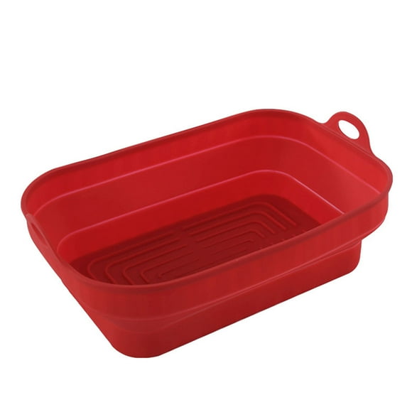 Inteprter Cesta de silicona para freidora de aire, bandeja reutilizable, utensilios para hornear, molde para Airfryer de Pizza, bandeja para hornear Herramientas y accesorios para hornear Rojo Inteprter HA083592-03