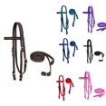 thumbnail image 1 of Tahoe Tack Tête de Cheval Western Rembourrée en Nylon à Double Couche avec Rins Assortis (Marron, Full), 1 of 4