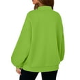 thumbnail image 5 of Mohiass Oversized Zip Up Sweatshirt Women Fleece Zip Up Bomber Jacket Casual Athletic Y2k Sweat Jackets with Pockets Fluorescent Green 2XL, 5 of 6