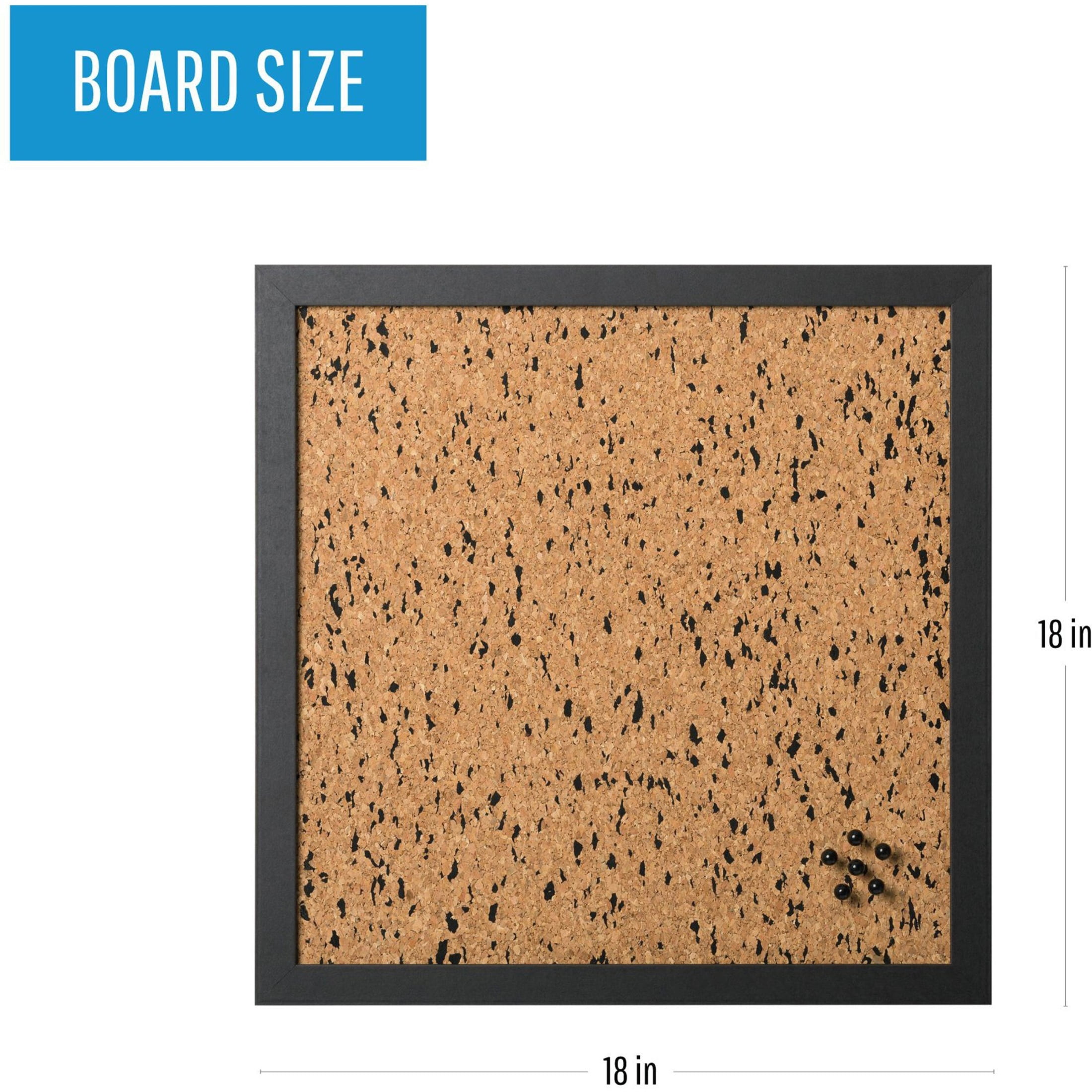 MasterVision Speckled Black Natural Cork Board