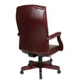 thumbnail image 3 of Jamestown Oxblood Red Vinyl Traditional Executive Chair with Padded Arms, 3 of 3