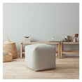 thumbnail image 2 of HomeRoots 518535 17 x 17 x 1 in. Gray Cotton Abstract Pouf Cover, 2 of 5