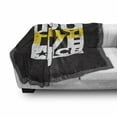 thumbnail image 3 of YOLO Soft Flannel Fleece Throw Blanket, Contemporary Style Message on Life in a Speech Bubble Grunge Background, Cozy Plush for Indoor and Outdoor Use, 70" x 90", Black White and Yellow, by Ambesonne, 3 of 6