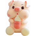 thumbnail image 1 of Cute Kawaii Plush Drinking Pig Doll Pig Plush Pillow Doll Toy Soft Pig Stuffed Animals Pillow Toy Kitten Body Pillow Gift for Kids and Girlfriend, 1 of 4