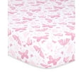 The Peanutshell Fitted Crib Sheets for Baby Girls, 4 Pack Set, Pink