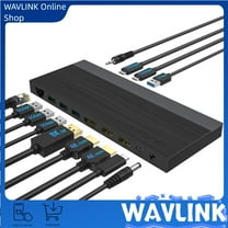 WAVLINK 13-in-1 USB C Docking Station Dual Monitor Triple Display USB Type C to Dual HDMI Dock, 2 HDMI, DisplayPort, 100W PD3.0 for Laptop, Ethernet, 4 USB 3.0, 2 USB C