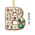 thumbnail image 2 of HCBY 26 Letters Christmas Ornaments Set, Acrylic Alphabet Pendants for DIY Personalized Tree Decor – Spell Names & Words, Home Holiday Decoration Crafts (B,3.1"), 2 of 5