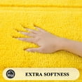 thumbnail image 6 of Bathroom Rugs Set 3, Yamaziot Non Slip Bath Runners, Washable Soft Shaggy Plush Absorbent Microfiber Shower Rug with Toilet Mat, Fall Yellow, 6 of 10