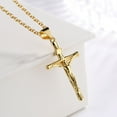 thumbnail image 5 of 14K Gold Plated and Sterling Silver Crucifix Cross Pendant Necklace, 5 of 5