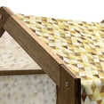 thumbnail image 5 of Abstract Pet House, Triangle Pattern with Rhombus Shape Geometric Funky Shapes Vintage Art, Outdoor & Indoor Portable Dog Kennel with Pillow and Cover, 5 Sizes, Yellow Brown White, by Ambesonne, 5 of 5