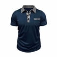 thumbnail image 4 of YUGYXL Men's Casual Shirt Short Sleeve Business Work Shirt Fashion Dress Collar Basic Summer Shirts Navy M, 4 of 8