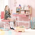 thumbnail image 4 of Patiojoy Kids Study Desk Height Adjustable Children Writing Table w/ Tilt Desktop Home School Student Learning Desk Pink, 4 of 10
