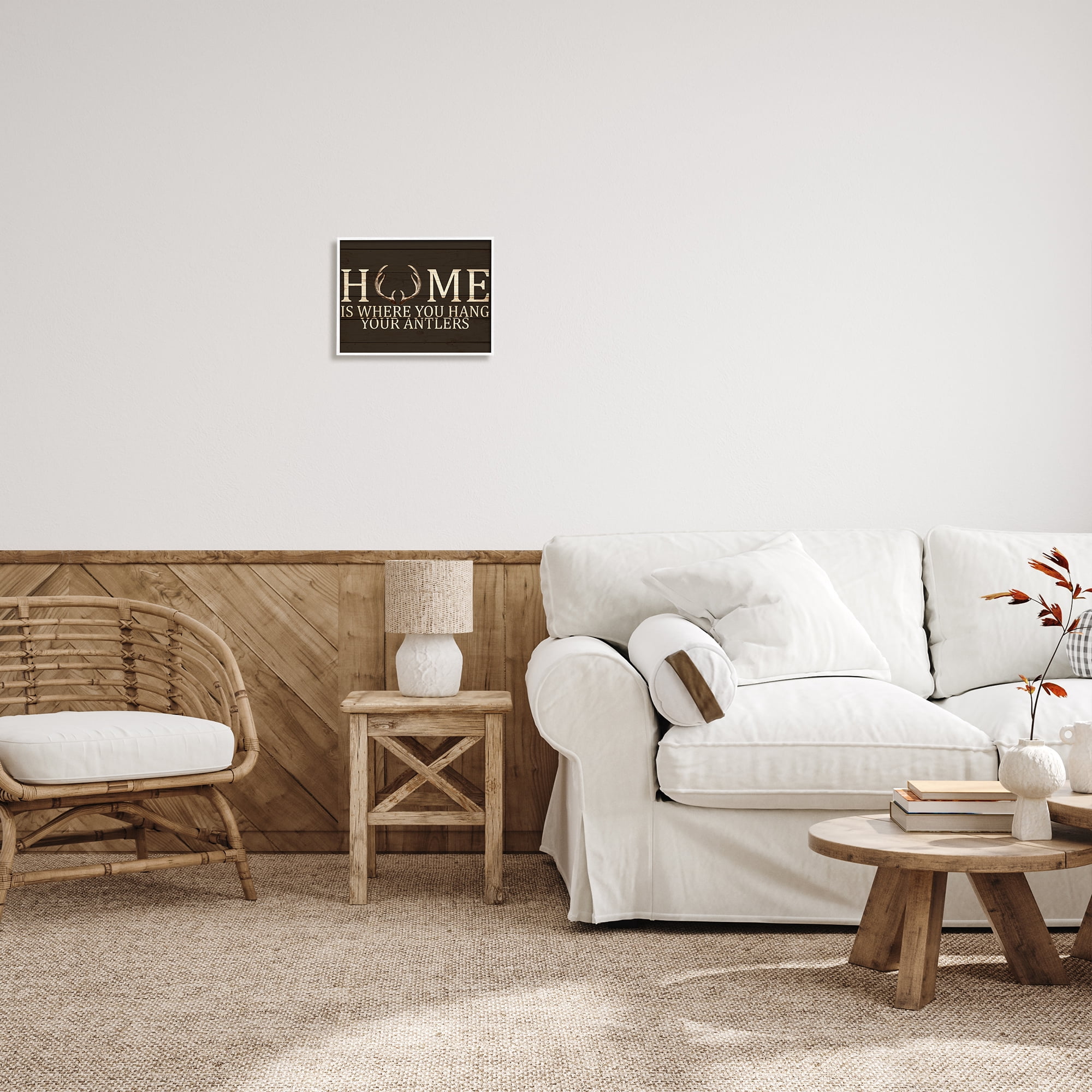 Stupell Indtries Home's Where You Hang Antlers Rtic Hunting Phrase,14 x 11,Design by Kim Allen