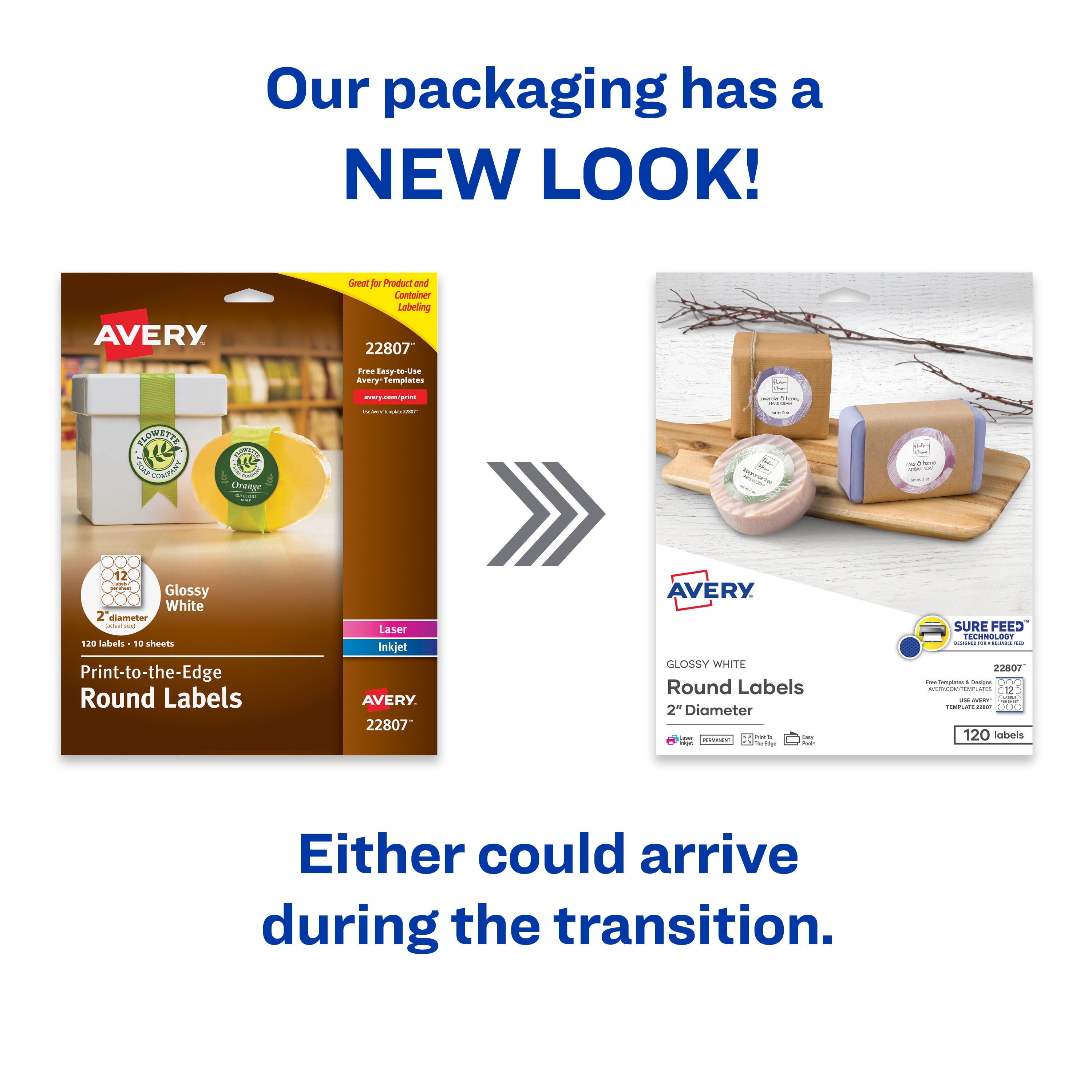 Avery Oval Labels, Print to the Edge, Permanent Adhesive, Kraft Brown, Scallop Edge, 1-1/8