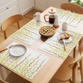 thumbnail image 5 of Sage Green Polka Dots Placemats Set of 8 Yellow Watercolor Abstract Art Place Mats Indoor Wipeable Table Mats Washable Cloth Dining Table Placemats for Kitchen Holiday Party Home Decor 13x19 Inch, 5 of 9
