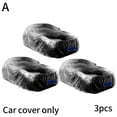 thumbnail image 3 of 3 Pack Universal Plastic Car Cover, Disposable Waterproof Dustproof Full Elastic Full Covers, Plastic Cover with Car, 3 of 8