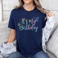 thumbnail image 3 of It's My Birthday Butterfly Tie Dye Birthday Party Women Girl T-Shirt, Women's Graphic Tee 100% Cotton by TBun, Full Sizes S-5XL, 3 of 5