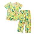 thumbnail image 1 of Wijhcboe 2025 Women Cotton Pajamas Set Short Tops for Women Short Sleeve Top Capri Women Sleep Wear Set Pants Sleepwear Plus Woman Night Wear Women Pants Set Penguin Pajamas for Women, 1 of 8