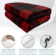 thumbnail image 4 of Quilts Queen Size, Red Black Buffalo Plaid Soft Comforter Bedding Set for Bed, Farmhouse Geometric Checkered Lightweight Quilted Bedspread with Pillow Cover(2 Pieces) for All Season, 90x96 Inch, 4 of 9