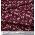 thumbnail image 3 of Soimoi Purple Velvet Fabric Cherries Fruits Print Fabric by Yard 58 Inch Wide, 3 of 3