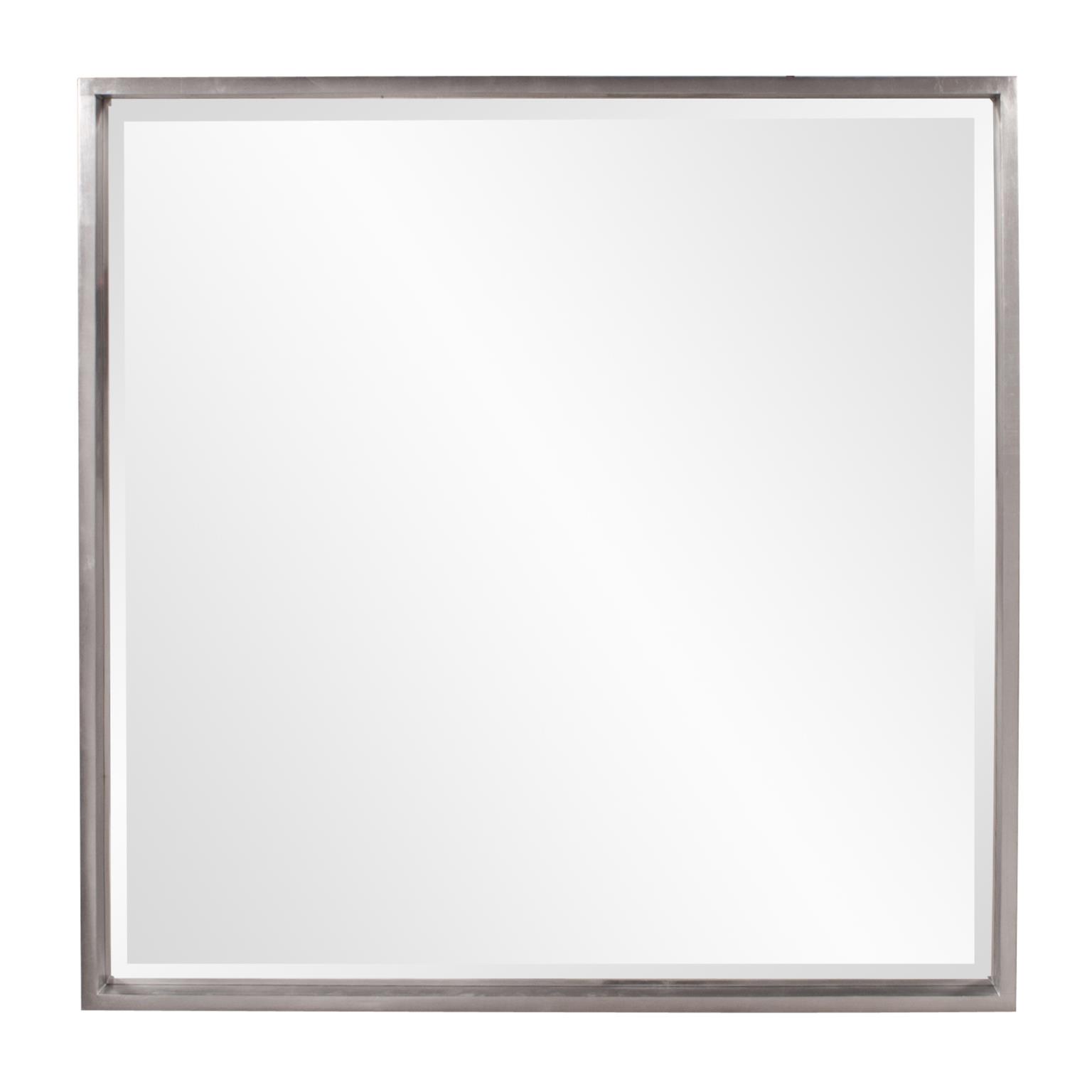 Tyler Dillon Neesa Nickel Wood Framed Wall Mirror - 40" H x 40" W