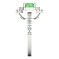 thumbnail image 3 of 1.615 ct Round Cut Simulated Green Diamond Solitaire with Simulated Diamond Accents 14K White Gold Womens Engagement Ring, 3 of 5