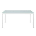 thumbnail image 2 of Modway Raleigh 59" Outdoor Patio Aluminum Dining Table in White, 2 of 6