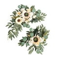 thumbnail image 4 of Rongfmy 2 Pieces Artificial Wreath Artificial Floral Swag Simulation Garland Flower Swag style I, 4 of 9