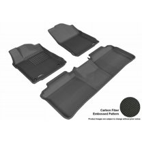 3D MAXpider 2013-2018 Fits Toyota Avalon Kagu 1st Row 2nd Row Black Carbon Fiber Embossed Pattern Floor Mat L1TY13001509