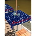 thumbnail image 2 of Outdoor Tablecloth with Umbrella Hole for Patio/Picnic/Party/Camping, 4th of July Waterproof Table Cloth Square Cover Washable, Independence Day American Patriotic Stars Blue (54"x 54"), 2 of 8