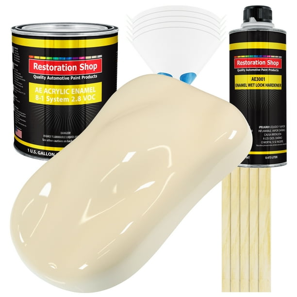 Restoration Shop Wimbledon White Acrylic Enamel Auto Paint, Complete