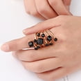 thumbnail image 4 of Anillo de diamantes de imitación Zulema negro vintage Punk, 4 of 8