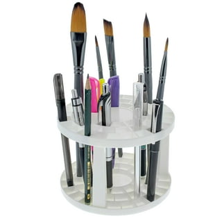 Paintbrush Holder Stand 67 Paint Brushes - Wooden Paint Brush Holder, Brush  Organizer Display Stand Tray Rack for Colored Pencils Paint Brushes Makeup