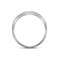 thumbnail image 2 of FB Jewels 10kt White Gold Mens Round Diamond Double Row Slender Wedding Band 1/8 Cttw, 2 of 2