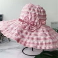 thumbnail image 4 of kurtrusly Sun Hat Women Wide Brim Summer Breathable Cap UV Protection Foldable Beach Hat for Women, Light Pink, 4 of 6