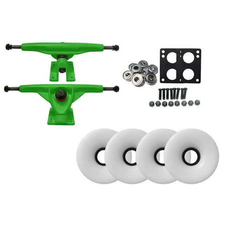 180mm GREEN LONGBOARD TRUCKS + 70MM WHITE WHEELS + ABEC 7 BEARINGS PACKAGE price history on PriceWatchPro