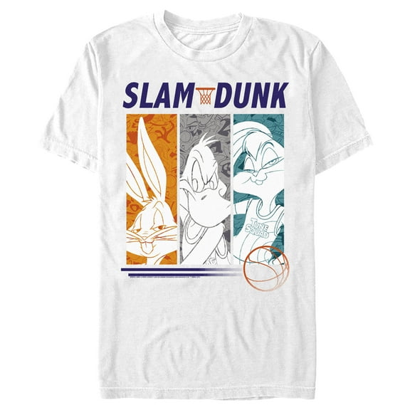 Men's Space Jam: A New Legacy Slam Dunk  Graphic Tee White Medium