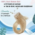 thumbnail image 2 of MY-LADY 50S 1G Remy Micro Beads Hair Extensions Human Hair Thick Invisible Nano Beads Micro Link Hairpiece 16inch #613 Bleach Blonde, 2 of 8