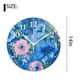 thumbnail image 2 of 14 Inch Wall Clock Battery Operated Silent Clock Decorative for Office, Kitchen, Outdoor, Living Room，Spring in Your Step Stunning, 2 of 4