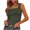 Army Green, variant on Summer Tops for Women Casual Cropped Tank Top Flat Collar Sleeveless Basic Comfy Loose Blouse, Gray XXL
