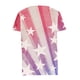 thumbnail image 5 of Fiudx Ofertas Flash Del Día Top Informal de Primavera y Verano de Manga Corta con Cuello En V para Mujer, 5 of 5