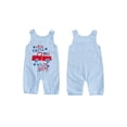 thumbnail image 2 of BemeyourBBs Newborn Baby Boy Girl My First 4th of July Outfit Patriot Independent Day Clothes Summer Romper Overall Sleeveless Plaid Letters USA Flag in Truck Printed Jumpsuit Overalls Shorts, 2 of 8