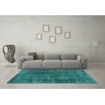 thumbnail image 3 of Ahgly Company Indoor Round Abstract Light Blue Modern Area Rugs, 6' Round, 3 of 4